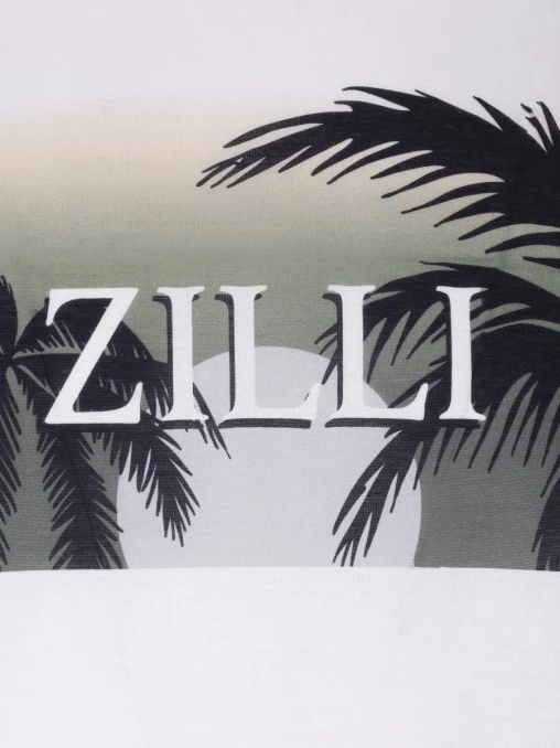 Футболка хлопковая с принтом ZILLI