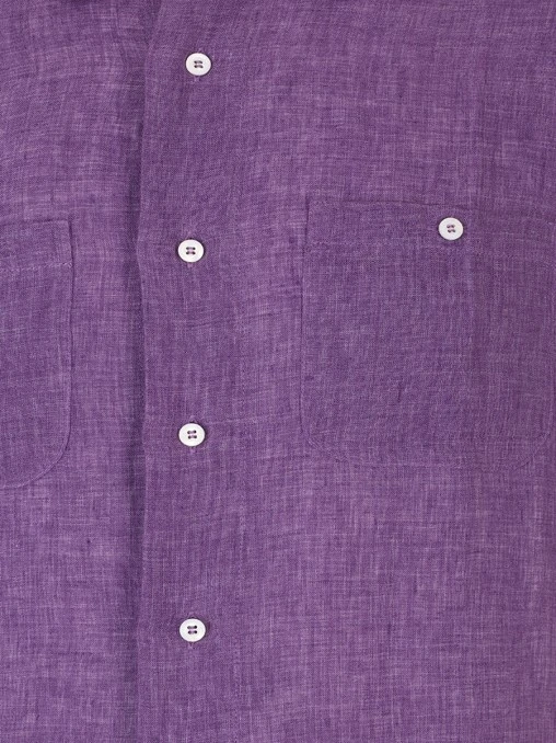 Рубашка Regular Fit льняная BRUNELLO CUCINELLI