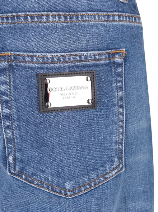 Джинсы Slim Fit хлопковые DOLCE & GABBANA