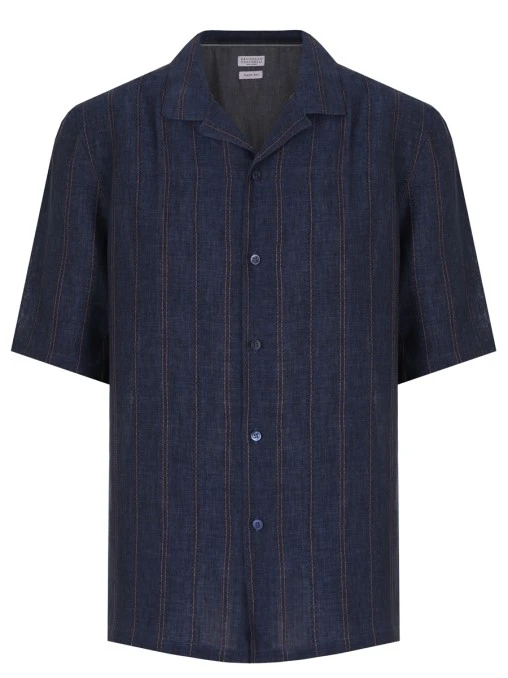 Рубашка Easy Fit льняная BRUNELLO CUCINELLI