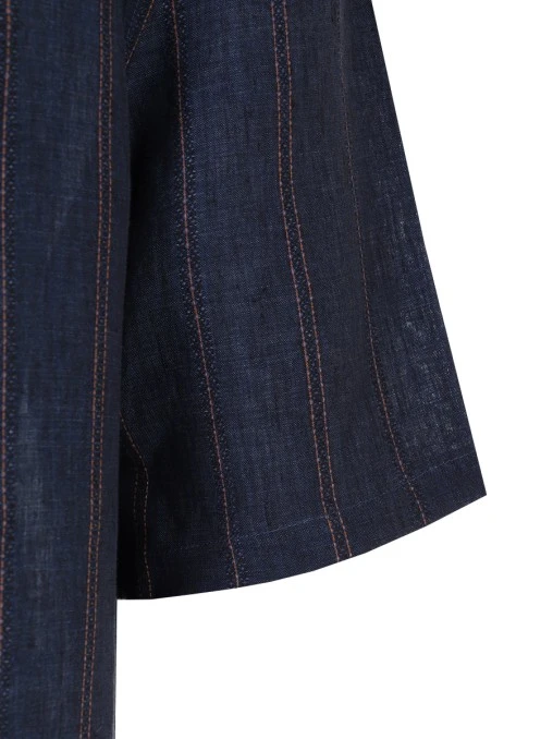 Рубашка Easy Fit льняная BRUNELLO CUCINELLI