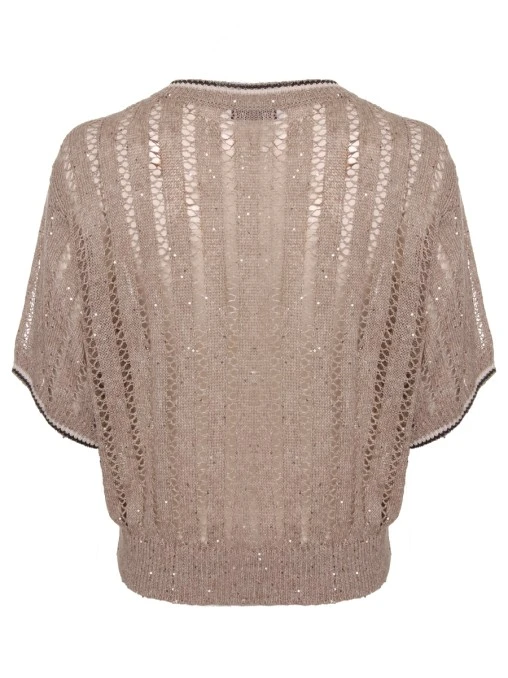 Джемпер льняной с пайетками BRUNELLO CUCINELLI