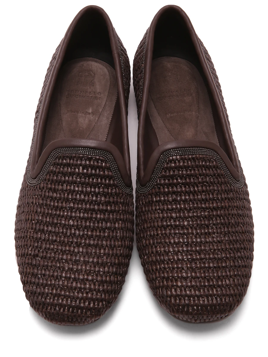 Лоферы из рафии