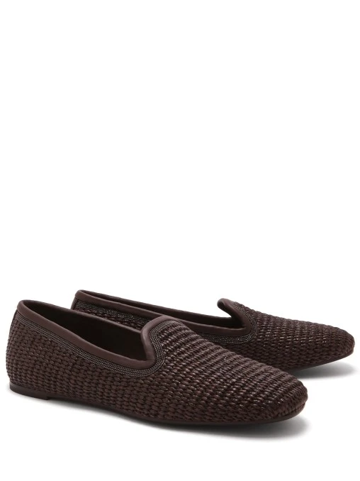 Лоферы из рафии BRUNELLO CUCINELLI