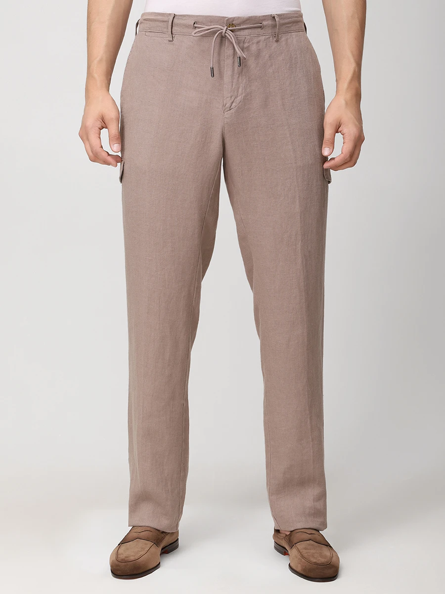 Брюки льняные