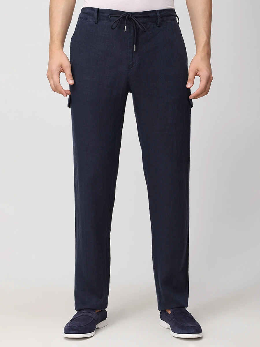 Брюки льняные