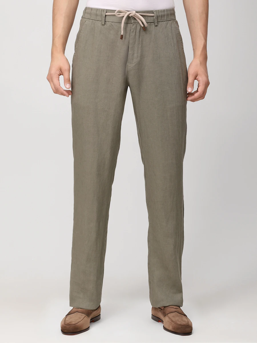 Брюки льняные