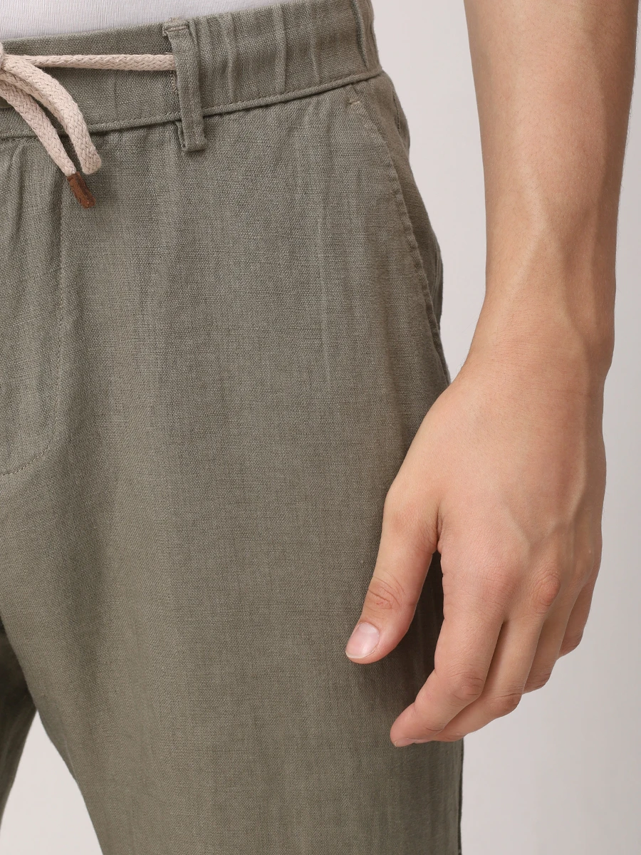 Брюки льняные