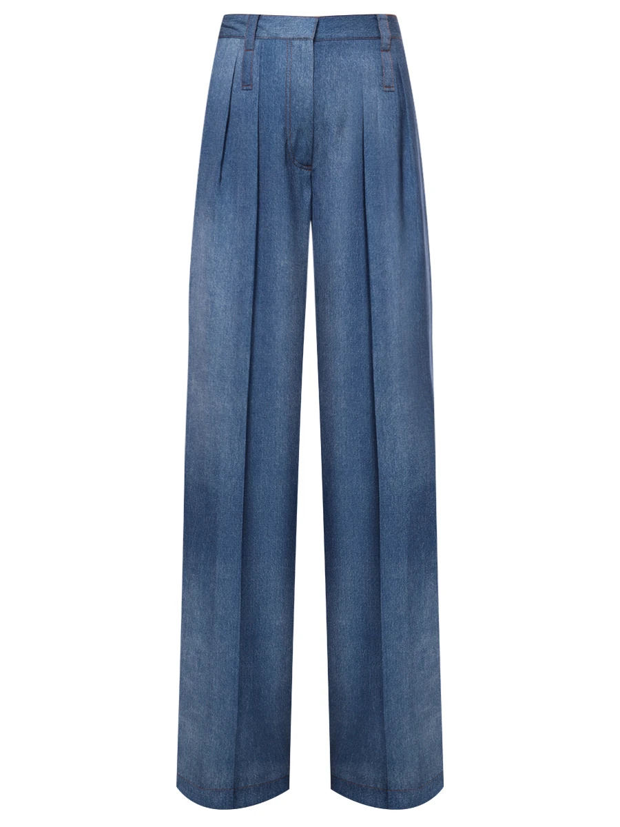 Брюки однотонные