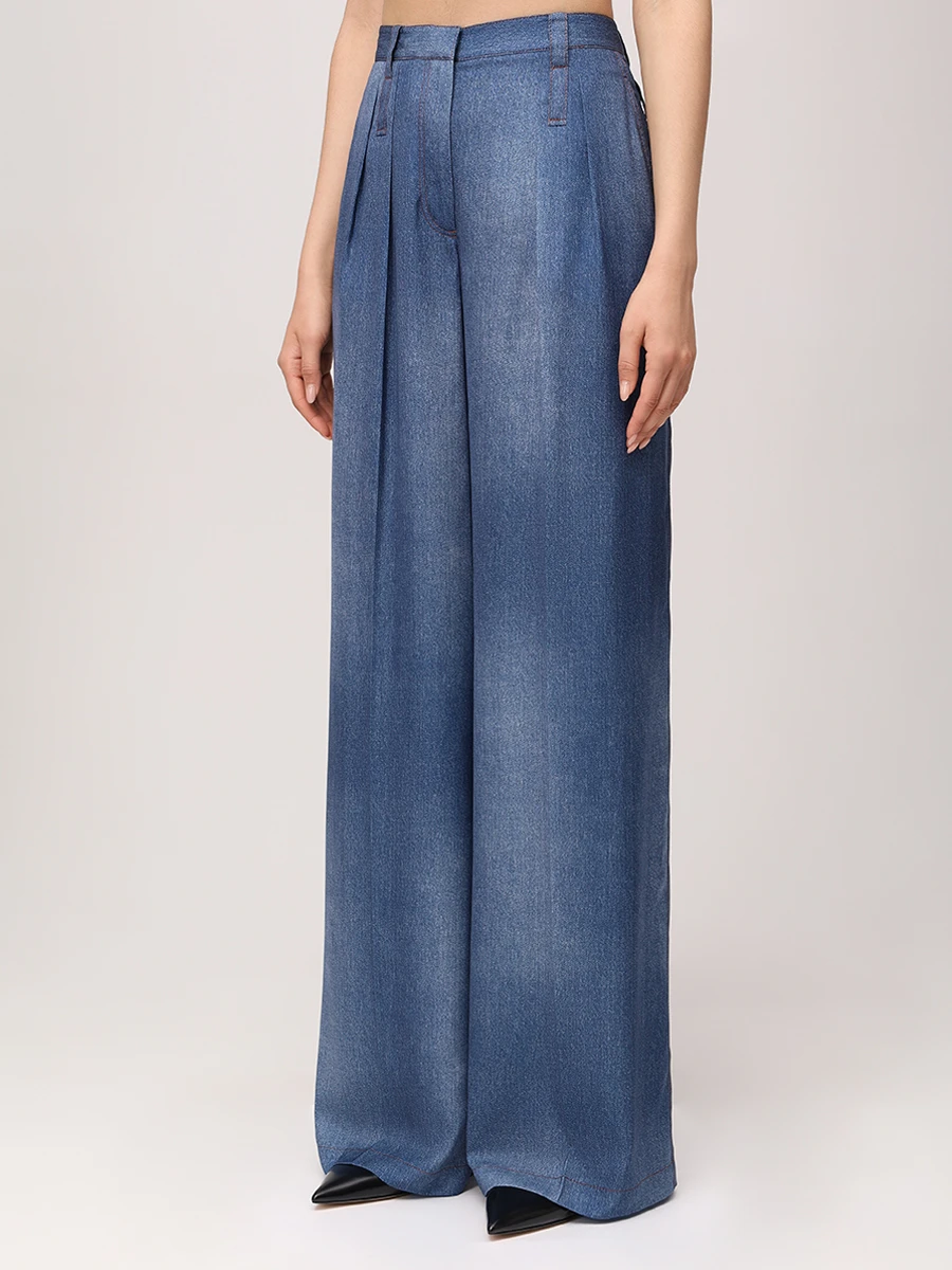 Брюки однотонные