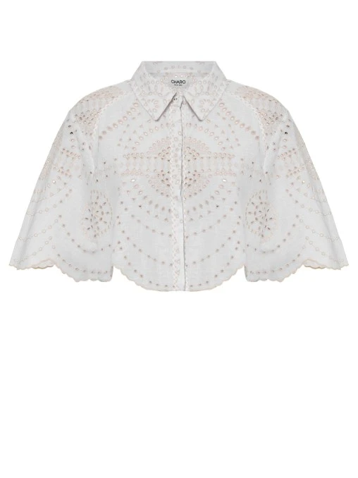 Блуза из хлопка и льна CHARO RUIZ