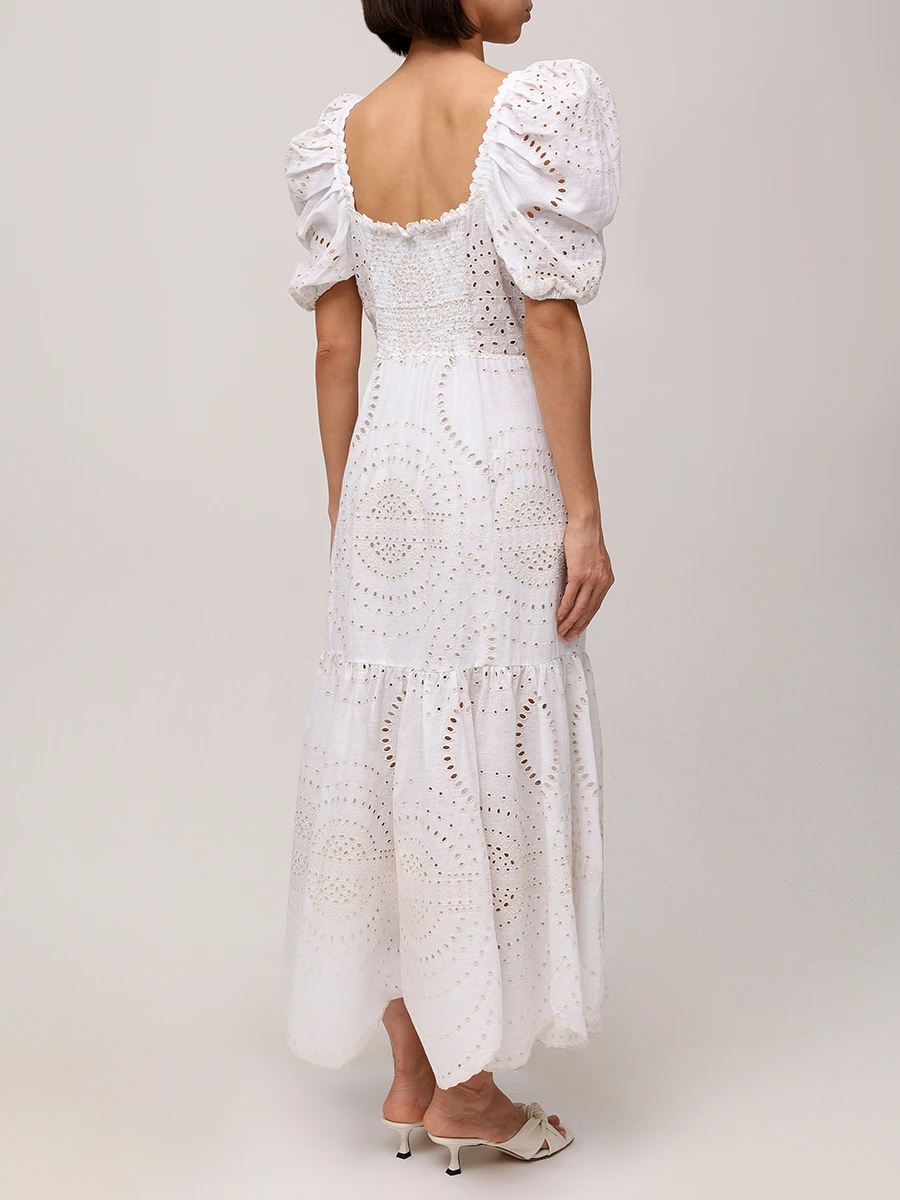 Платье из хлопка и льна