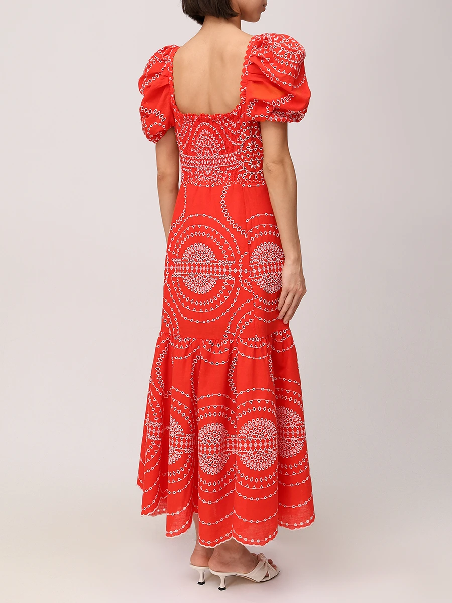 Платье из хлопка и льна