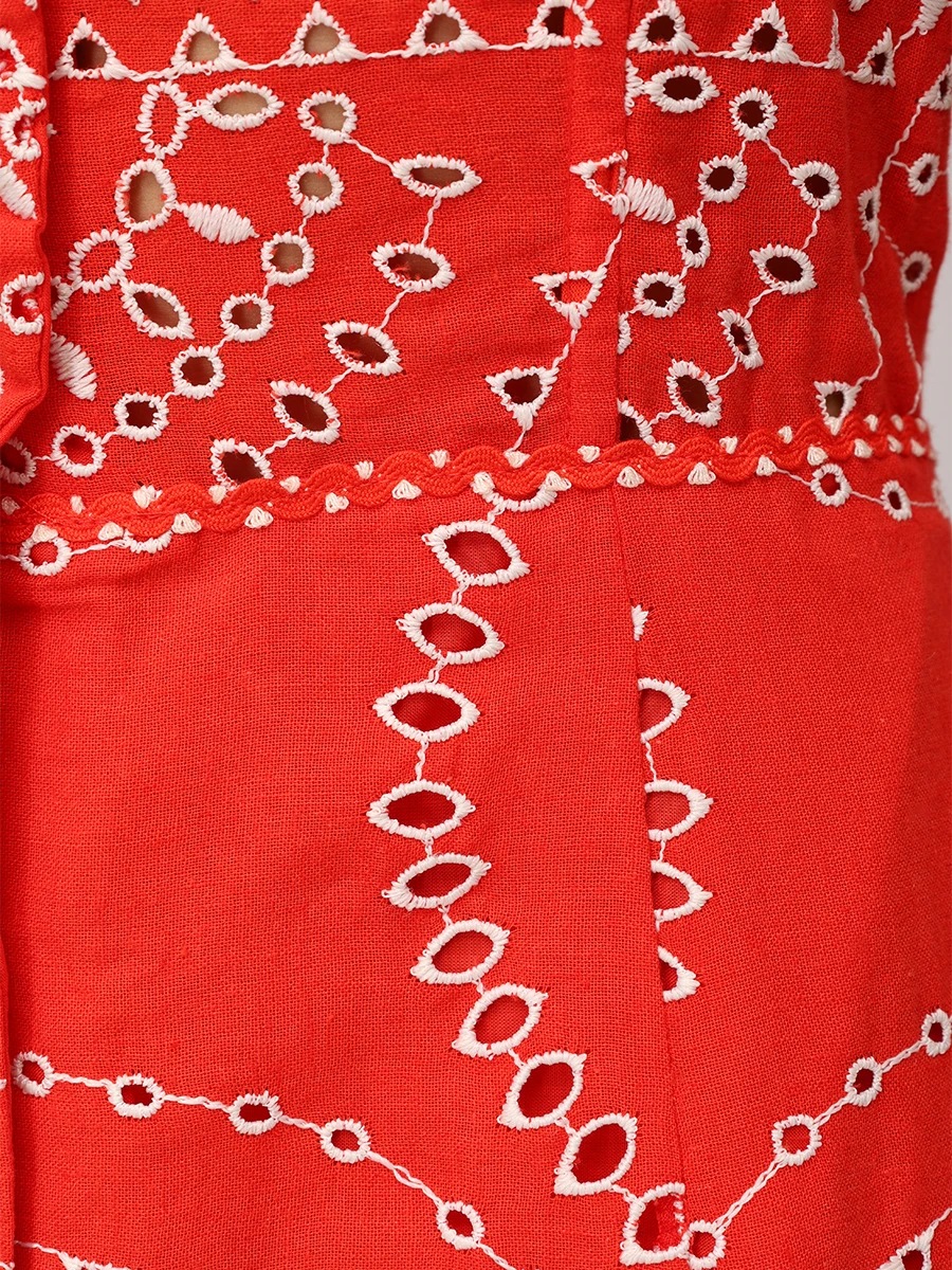 Платье из хлопка и льна