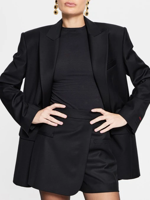 Шорты-юбка из шерсти и вискозы Kira SASHASKVO