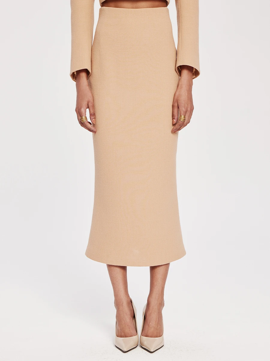 Юбка из шерсти и шелка Ninel