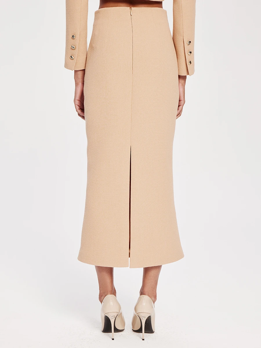 Юбка из шерсти и шелка Ninel