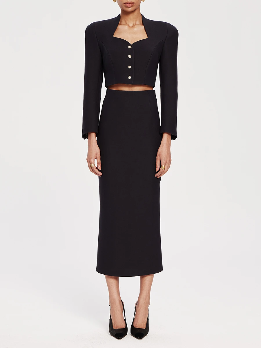 Юбка из шерсти и шелка Ninel