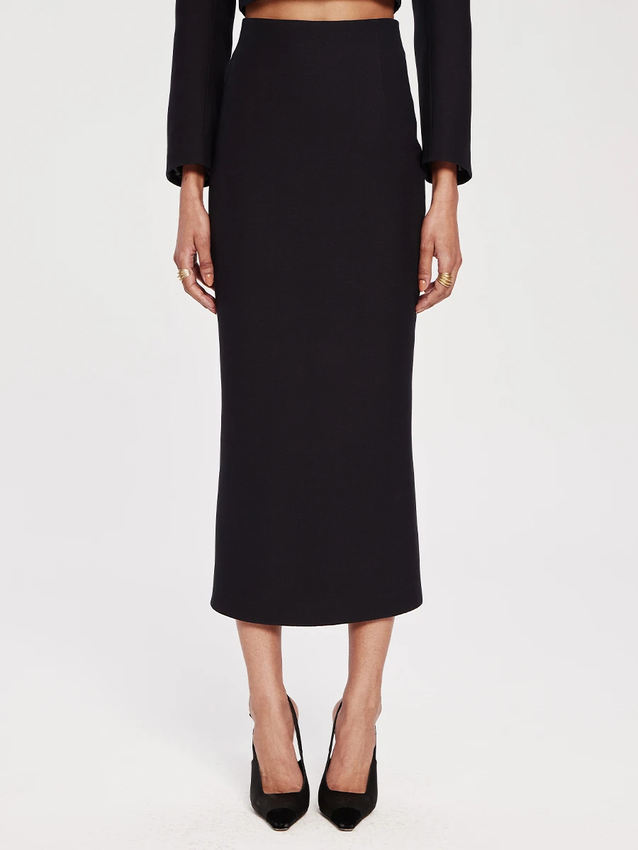 Юбка из шерсти и шелка Ninel