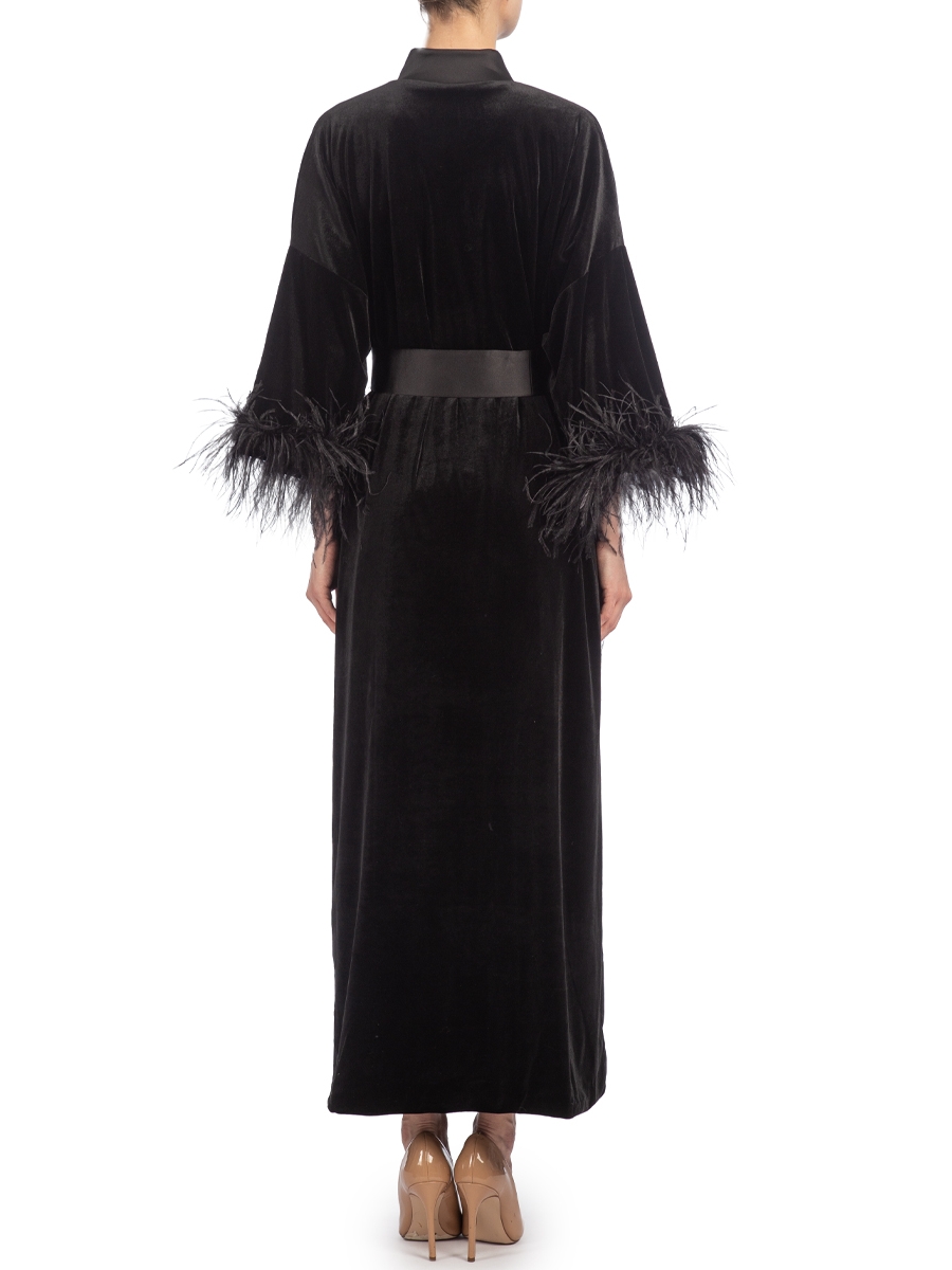 Платье-кимоно бархатное