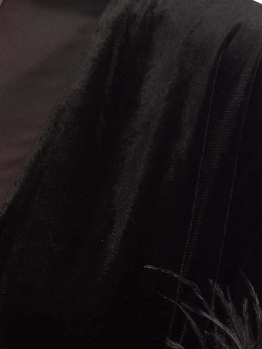 Платье-кимоно бархатное