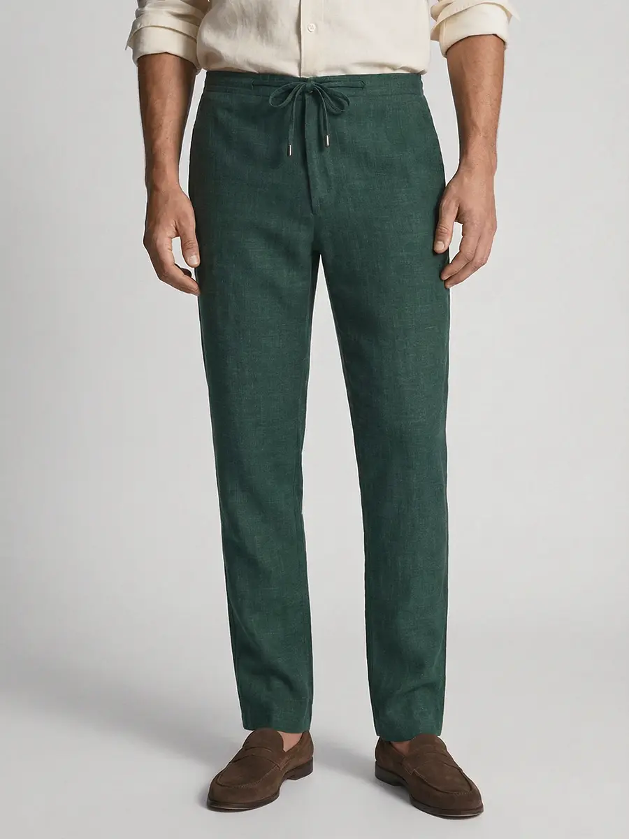 Брюки из шерсти и шелка