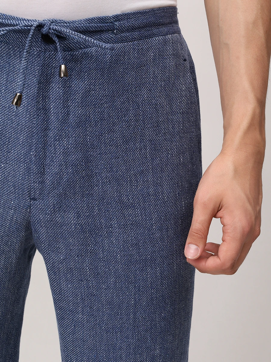 Брюки из шерсти и льна