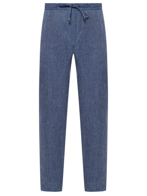 Брюки из шерсти и льна CESARE ATTOLINI