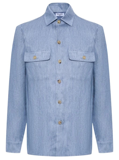 Рубашка Regular Fit льняная CESARE ATTOLINI