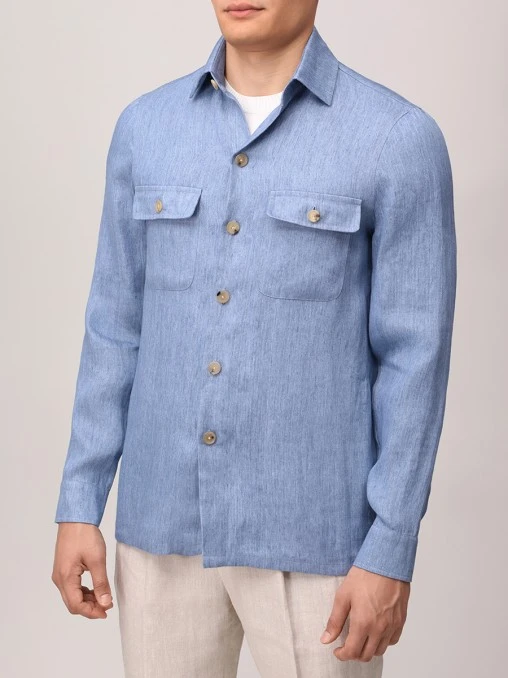 Рубашка Regular Fit льняная CESARE ATTOLINI