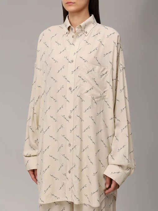 Рубашка из вискозы BALENCIAGA