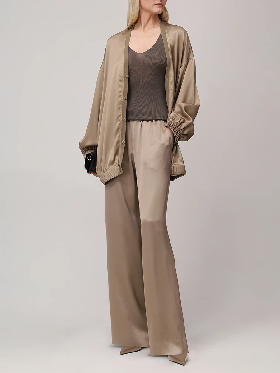 Кардиган из шелка и вискозы