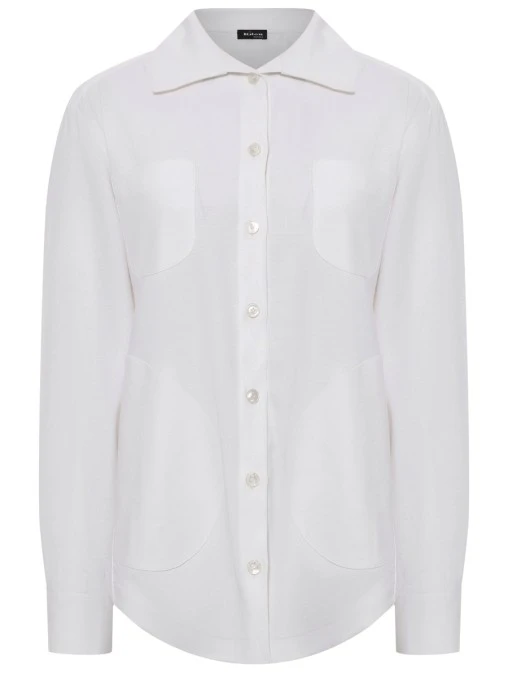 Рубашка изо льна и вискозы KITON