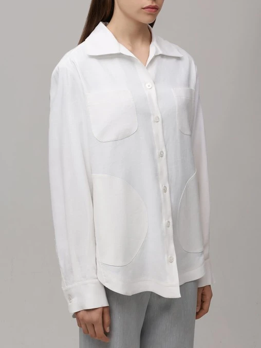 Рубашка изо льна и вискозы KITON