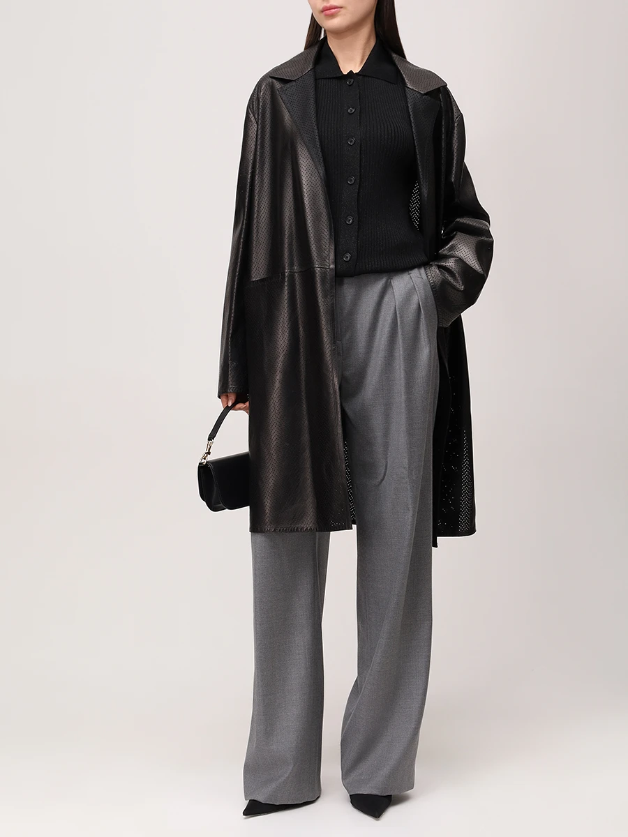 Плащ кожаный