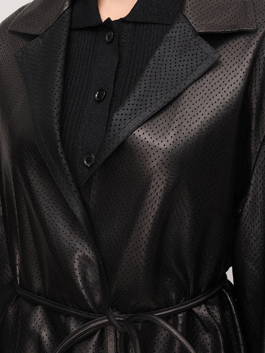 Плащ кожаный