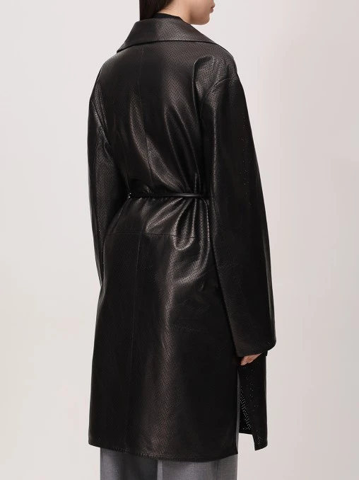 Плащ кожаный KITON