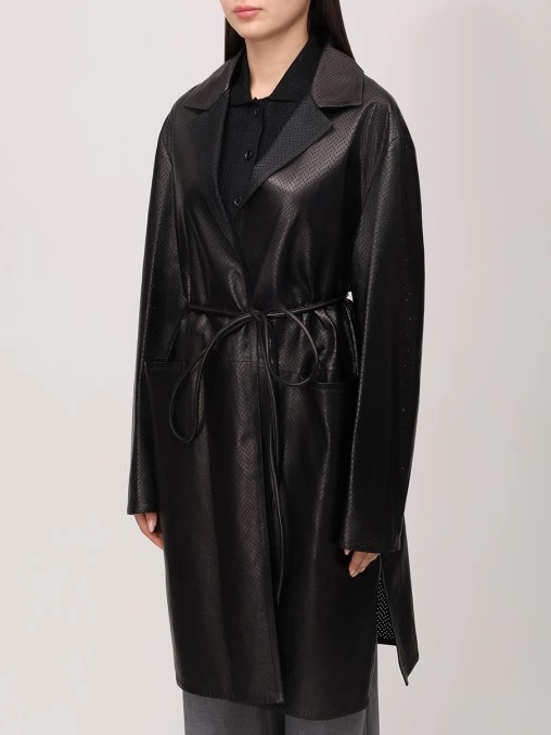 Плащ кожаный KITON