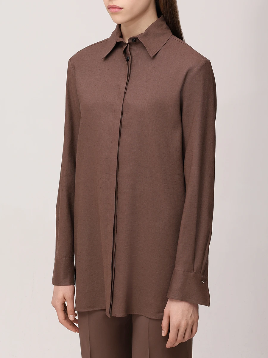 Рубашка изо льна и вискозы