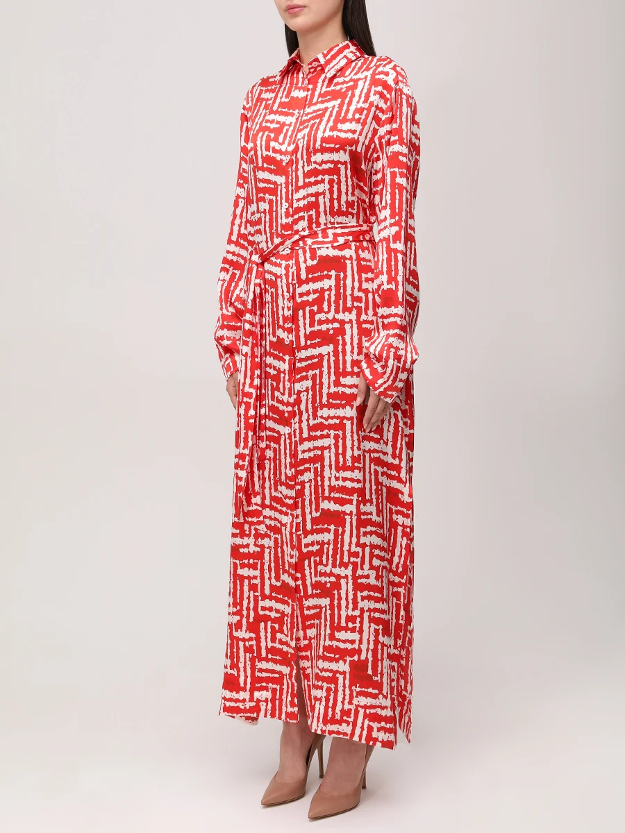 Платье-рубашка шелковое