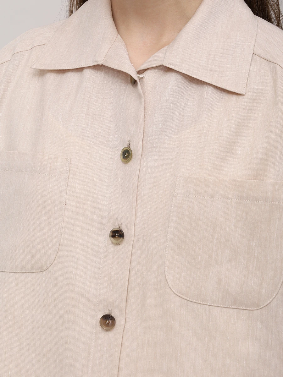 Рубашка изо льна и шерсти