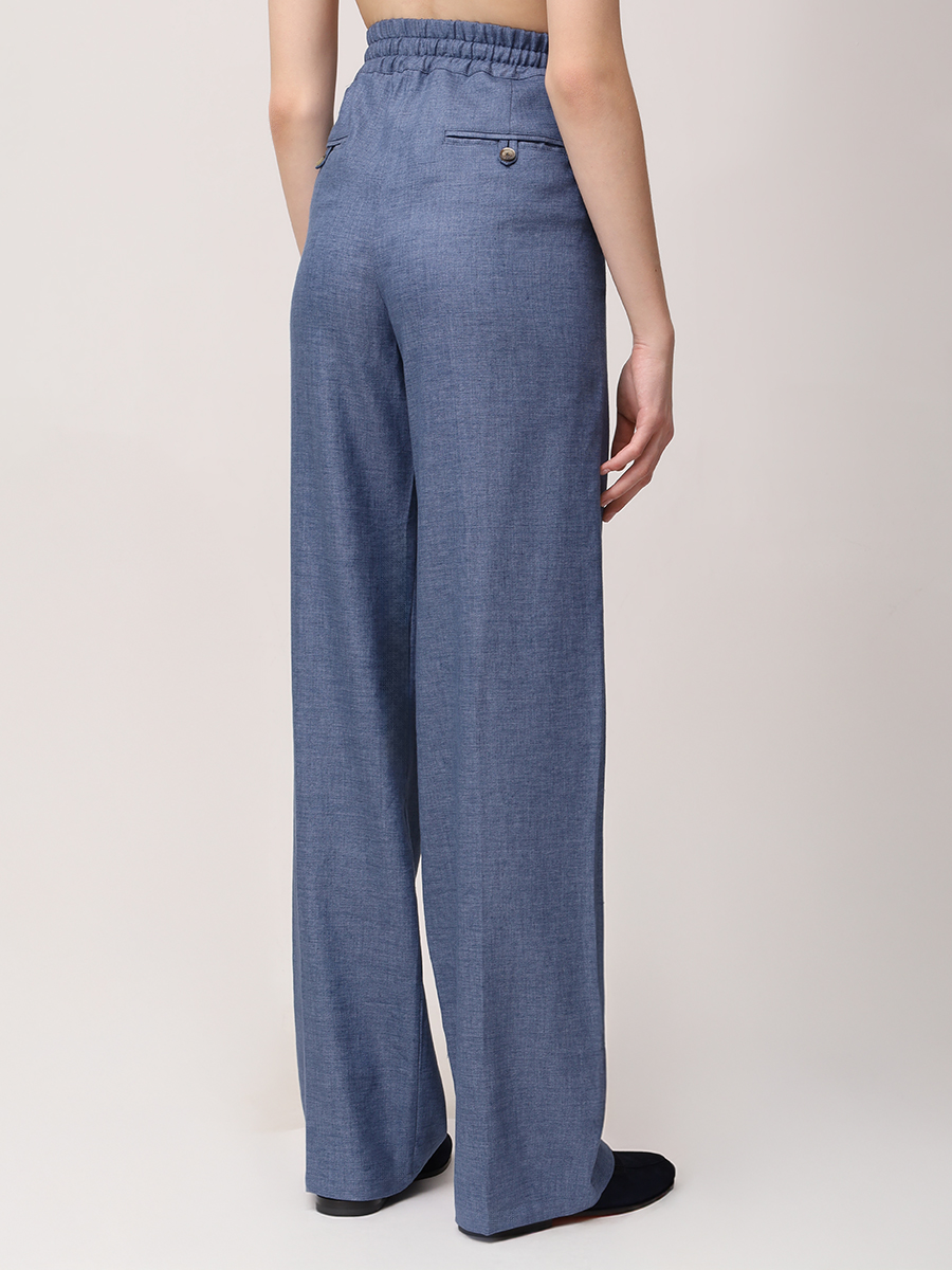 Брюки льняные