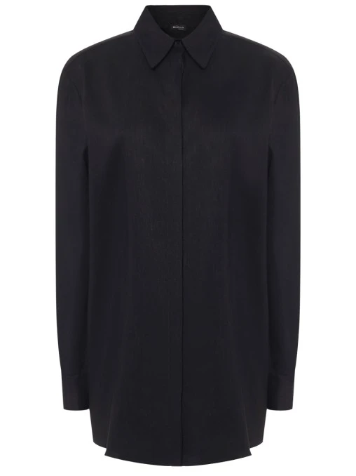 Рубашка изо льна и шерсти KITON