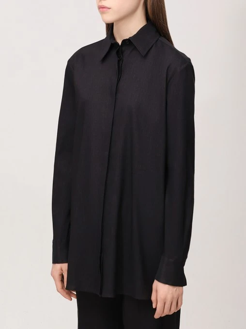 Рубашка изо льна и шерсти KITON
