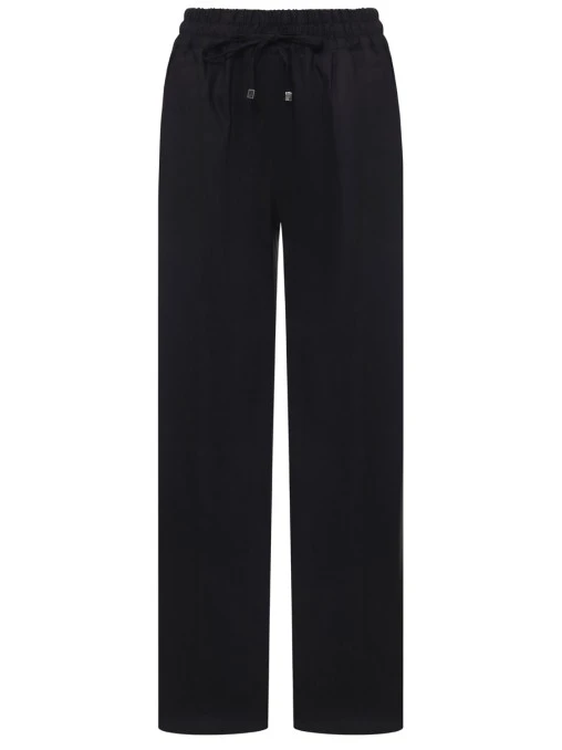 Брюки изо льна и шерсти KITON