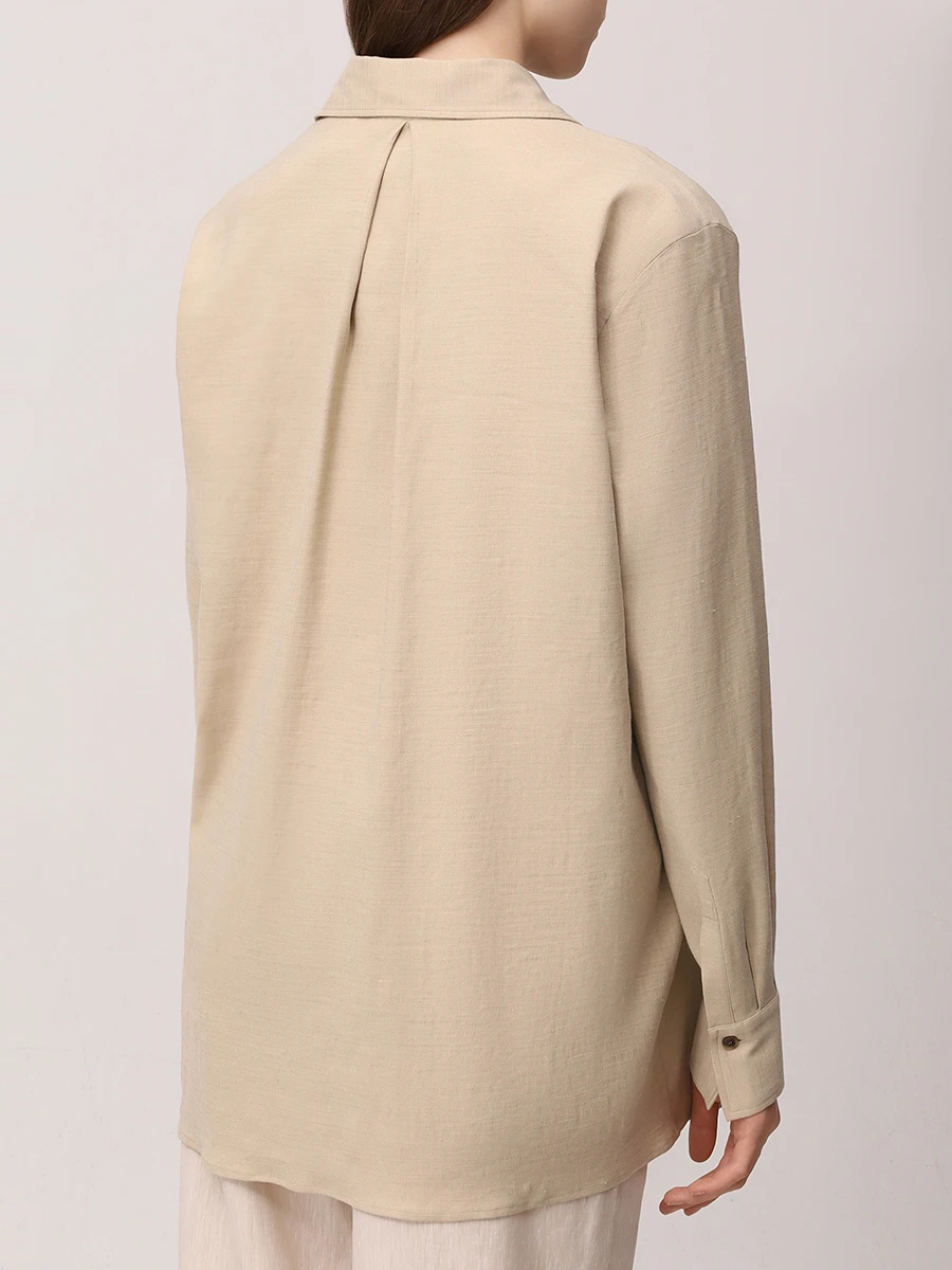 Рубашка изо льна и вискозы