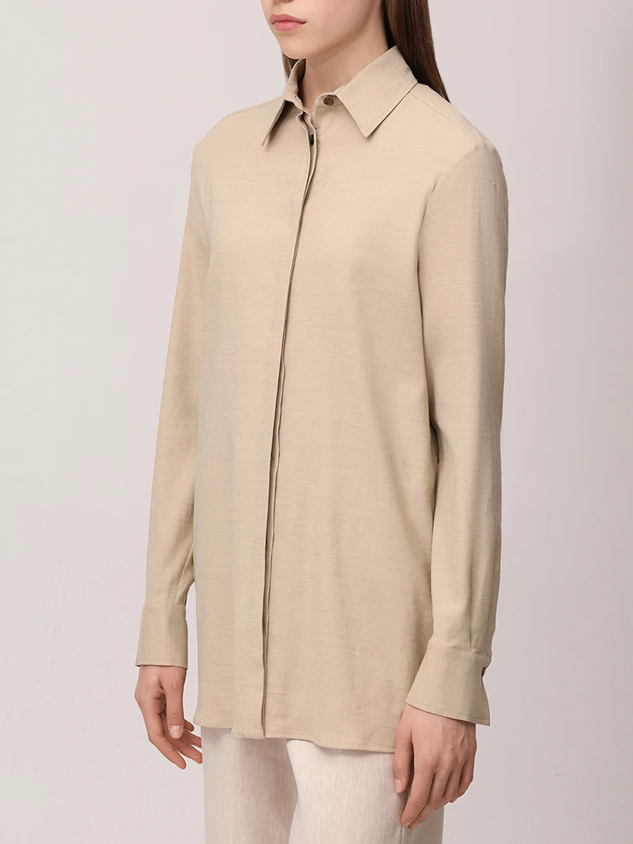 Рубашка изо льна и вискозы