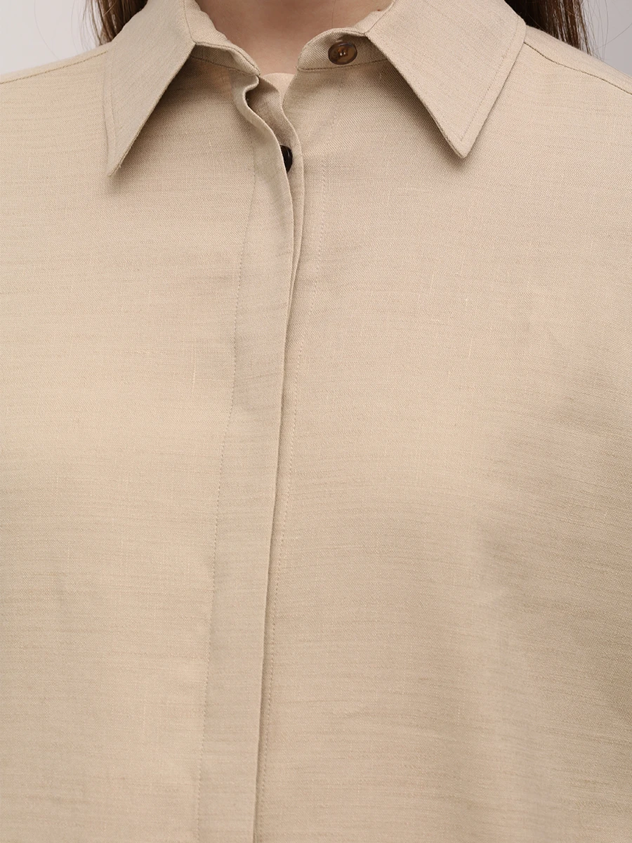 Рубашка изо льна и вискозы