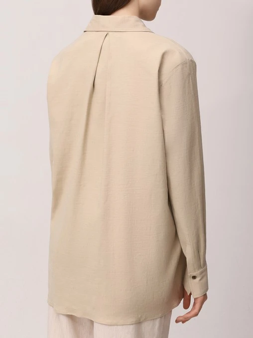 Рубашка изо льна и вискозы KITON