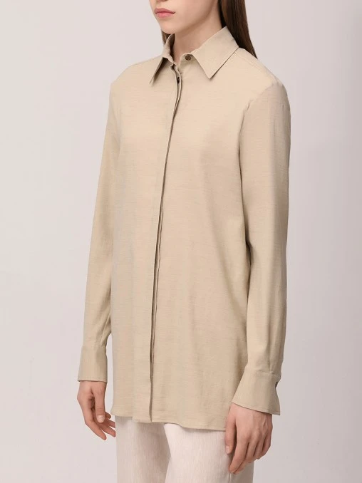 Рубашка изо льна и вискозы KITON